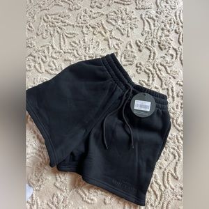 White fox Along for the ride lounge shorts black